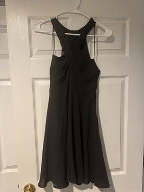 Express Black Crisscross Midi Dress